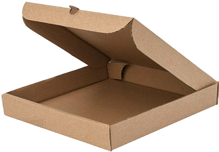Коробка для пиццы бурый/бурый микрогофрокартон